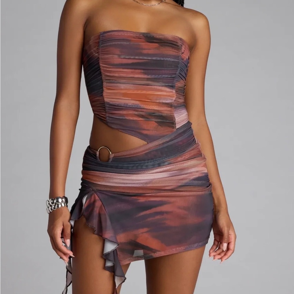 Sunset Sizzle Cutout Mini Dress. Windsor. Size S. NWT.